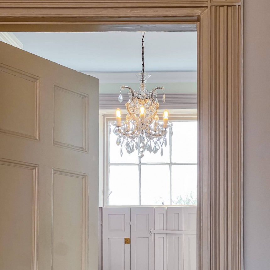 Wellington Chandelier, Small, Nickel