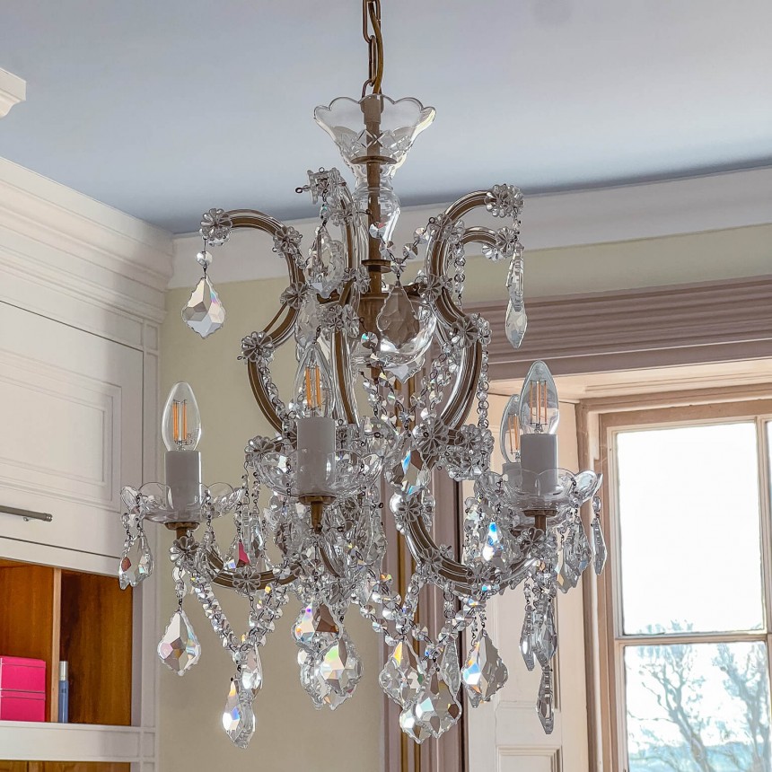 Wellington Chandelier, Small, Nickel