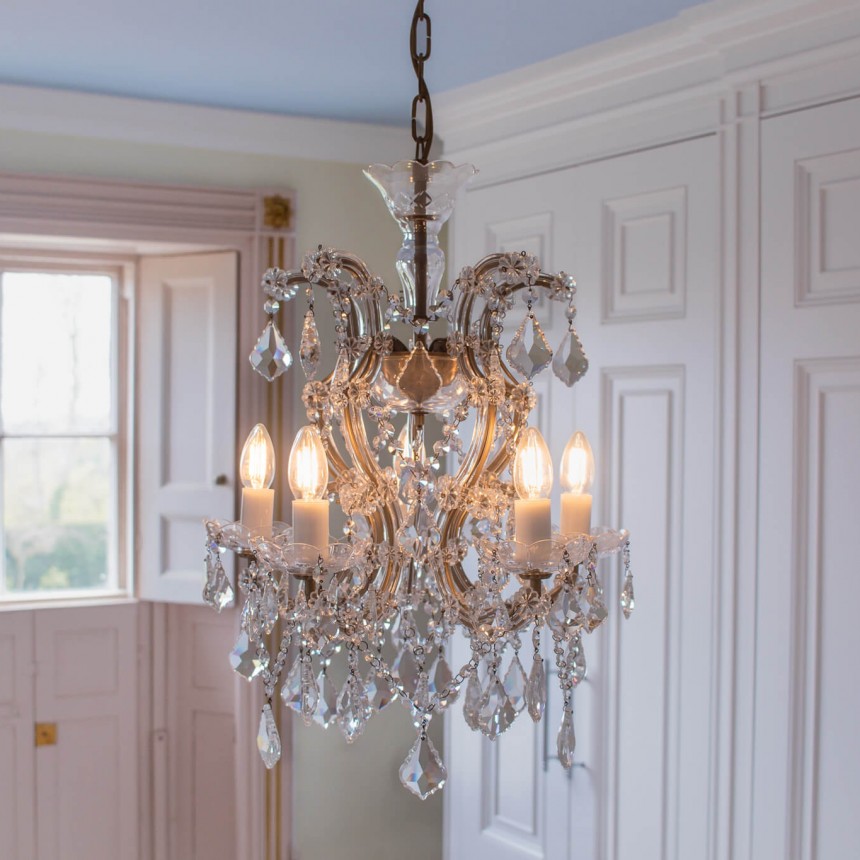 Wellington Chandelier, Small, Nickel