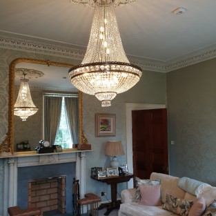 Empire Basket Chandelier  81x127cm in Bronze