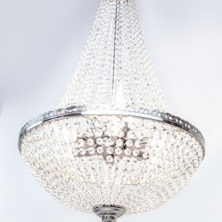 Montpellier Bag Chandelier 45x75cm Nickel finish