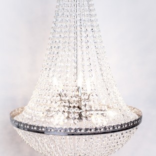 Montpellier Bag Chandelier 45x75cm Nickel finish