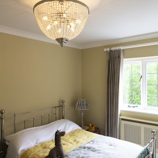 Bath Crystal Chandelier in Nickel