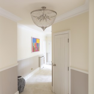 Bath Crystal Chandelier in Nickel