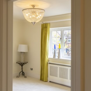 Bath Crystal Chandelier in Nickel