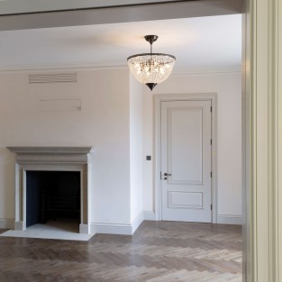 Bath Crystal Chandelier Antique Brass 70cm