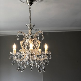 Wellington Vintage Chandelier 5 arms in Nickel