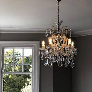 Wellington Vintage Chandelier 5 arms in Nickel