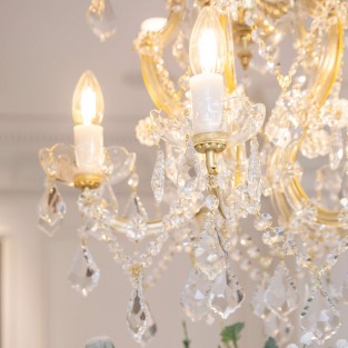 Wellington Crystal Chandelier Gold