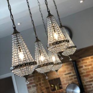 Willersey Bag Chandelier Antique Brass