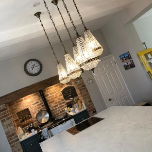 Willersey Bag Chandelier Antique Brass