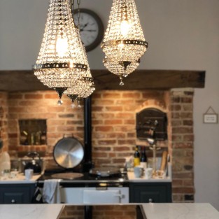 Willersey Bag Chandelier Antique Brass