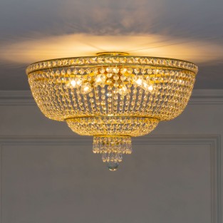 Malvern Crystal Chandelier in Gold finish, W60cm H40cm