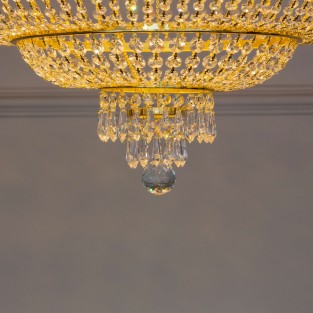 Malvern Crystal Chandelier in Gold finish, W60cm H40cm