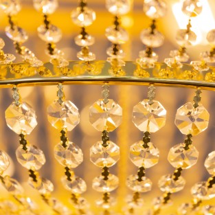 Malvern Crystal Chandelier in Gold finish, W60cm H40cm