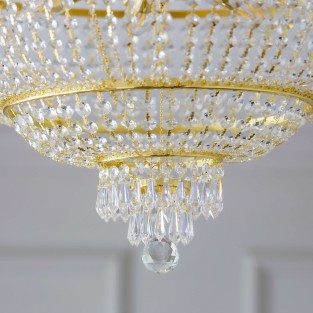 Malvern Crystal Chandelier in Gold finish, W60cm H40cm
