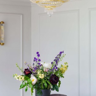 Malvern Crystal Chandelier in Gold finish, W60cm H40cm