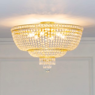 Malvern Crystal Chandelier in Gold finish, W60cm H40cm
