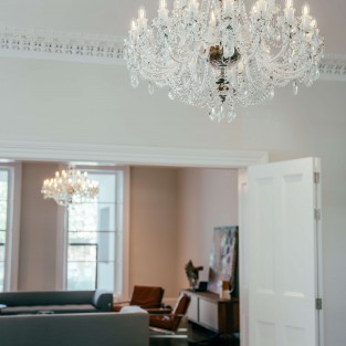 Large Crystal Chandelier Balmoral Antique Brass