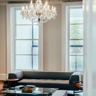 Large Crystal Chandelier Balmoral Antique Brass