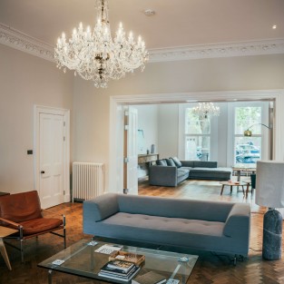 Large Crystal Chandelier Balmoral Antique Brass