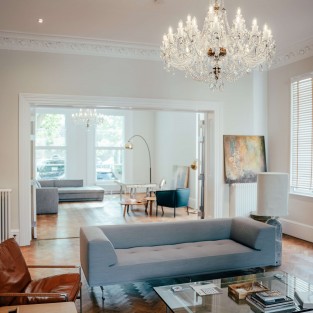 Large Crystal Chandelier Balmoral Antique Brass