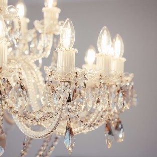 Large Crystal Chandelier Balmoral Antique Brass