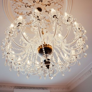 Large Crystal Chandelier Balmoral Antique Brass