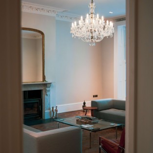 Large Crystal Chandelier Balmoral Antique Brass