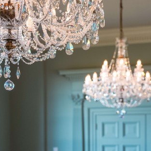 Large Balmoral Crystal Chandelier Antique Brass