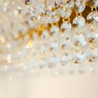 Hamish Crystal Rectangular Chandelier Brushed Brass