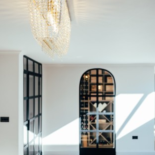 Hamish Crystal Rectangular Chandelier Brushed Brass