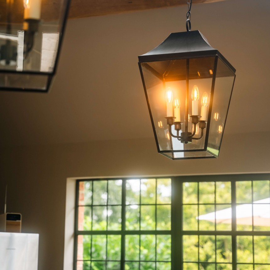 Kemble Hanging Lantern Large Dark Antique Brass