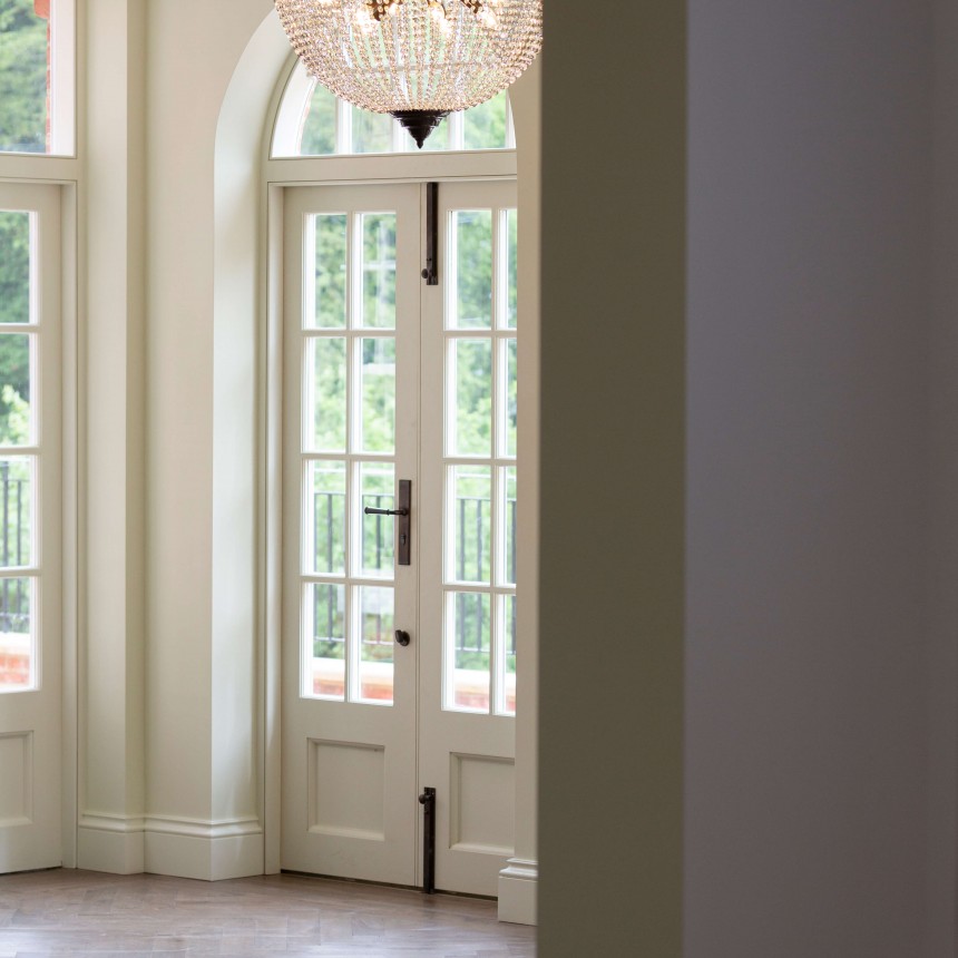 Bath Crystal Chandelier 70cm wide and Montpellier Bag Chandelier