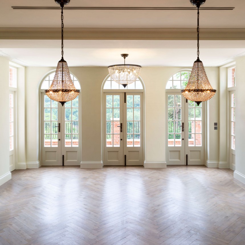 Bath Crystal Chandelier 70cm wide and Montpellier Bag Chandelier