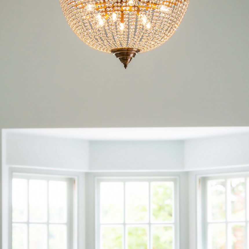 Regency Crystal Chandelier width 70cm Antique Brass