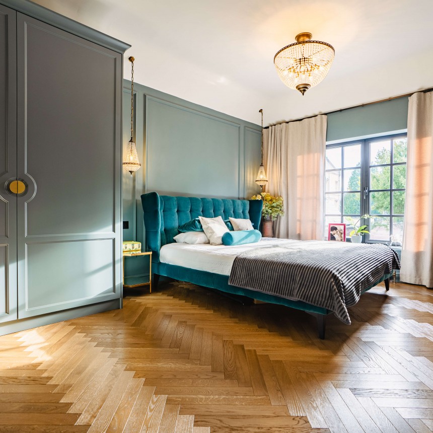 Bath Crystal Chandelier  Bronze