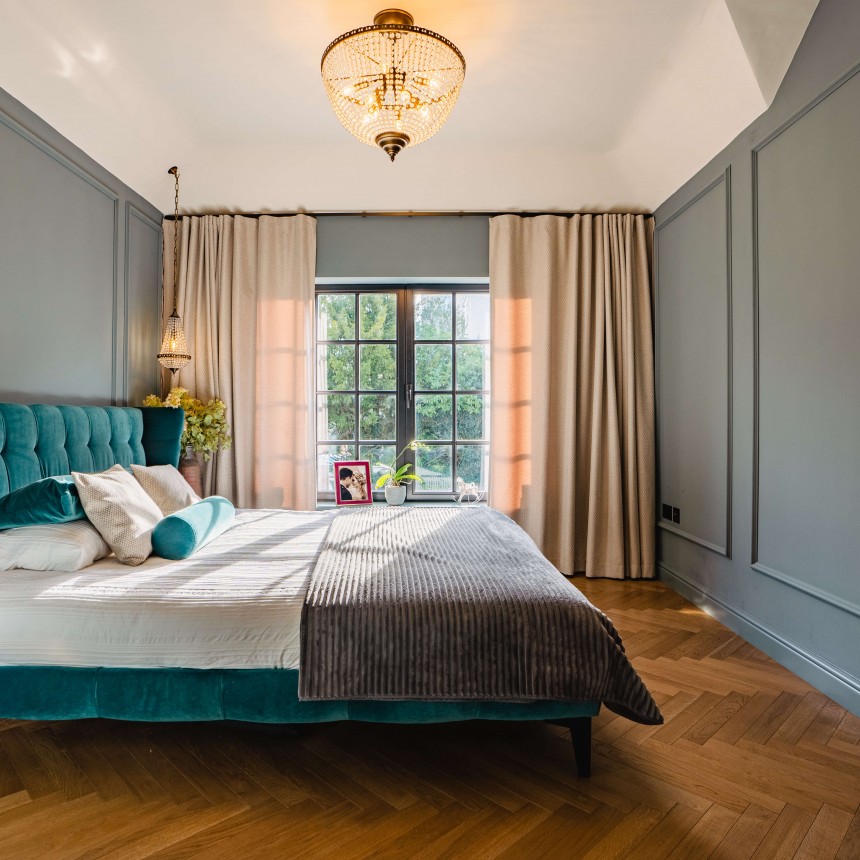 Bath Crystal Chandelier  Bronze