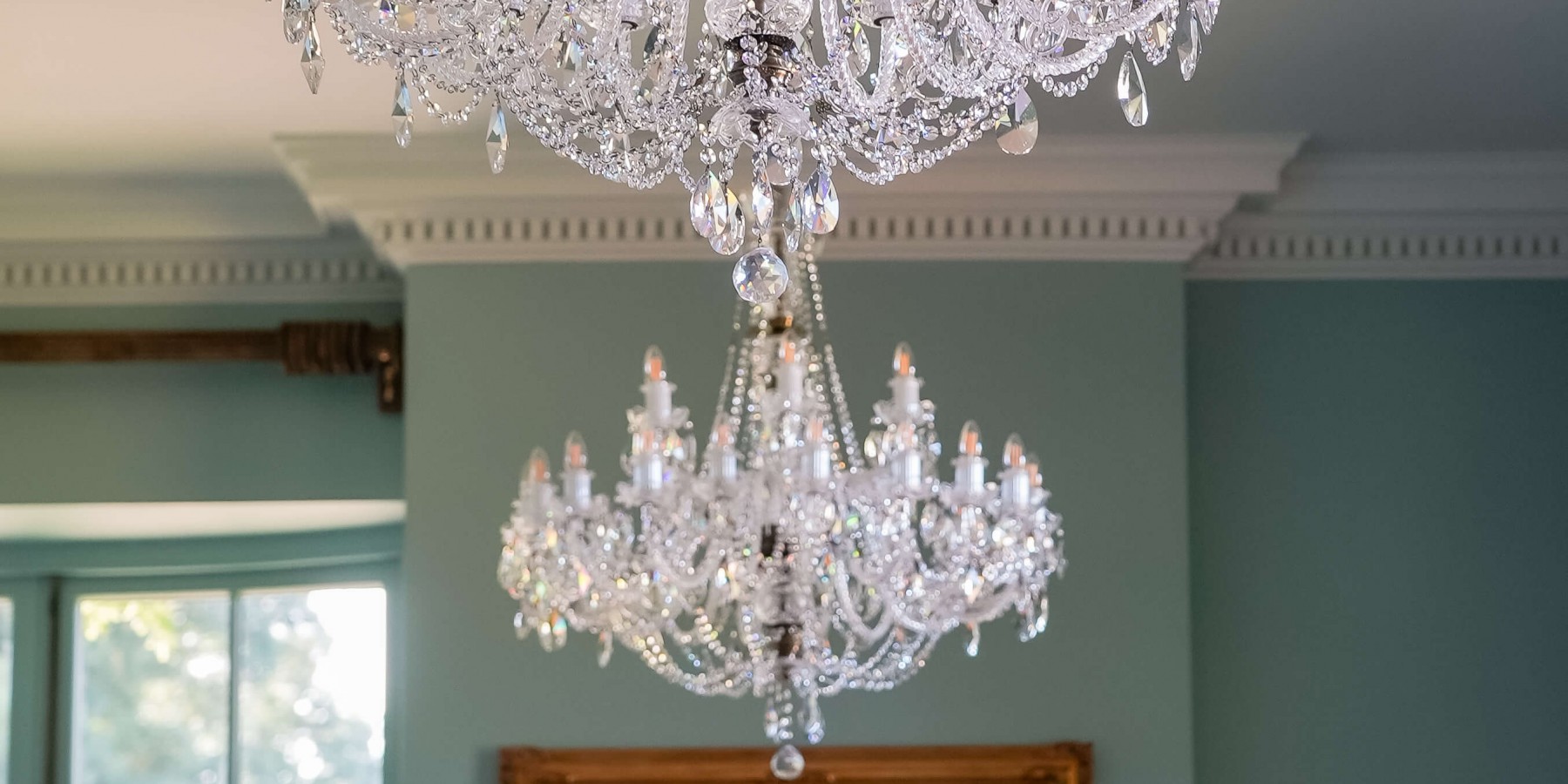 Large Crystal Chandelier Balmoral Antique Brass