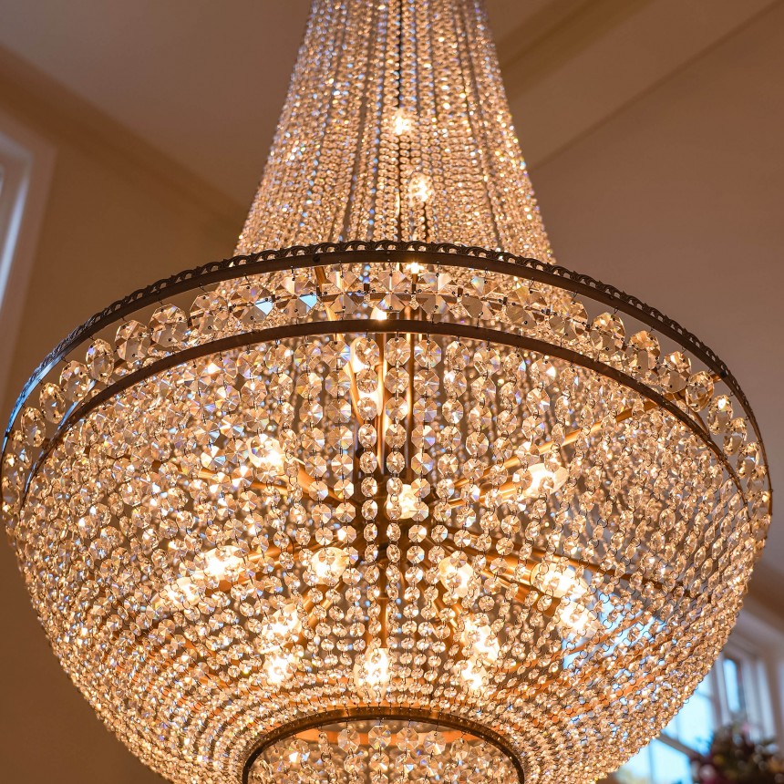 Bespoke Double Lansdown basket Chhandelier Antique Brass