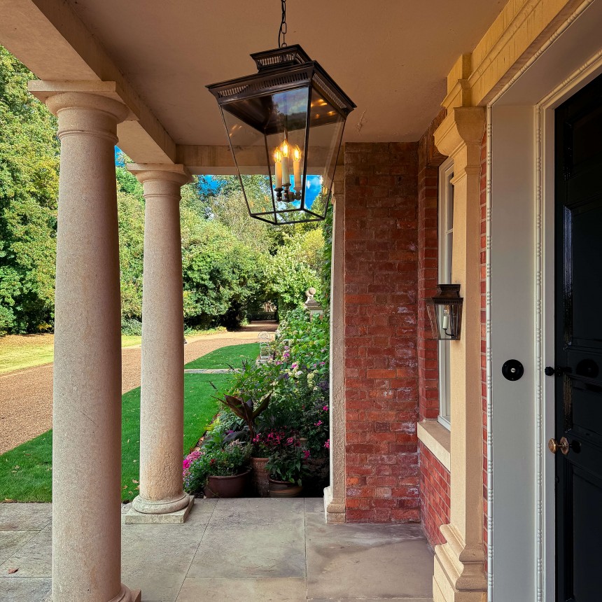 Pitville Outdoor Hanging Lantern Antique Brass