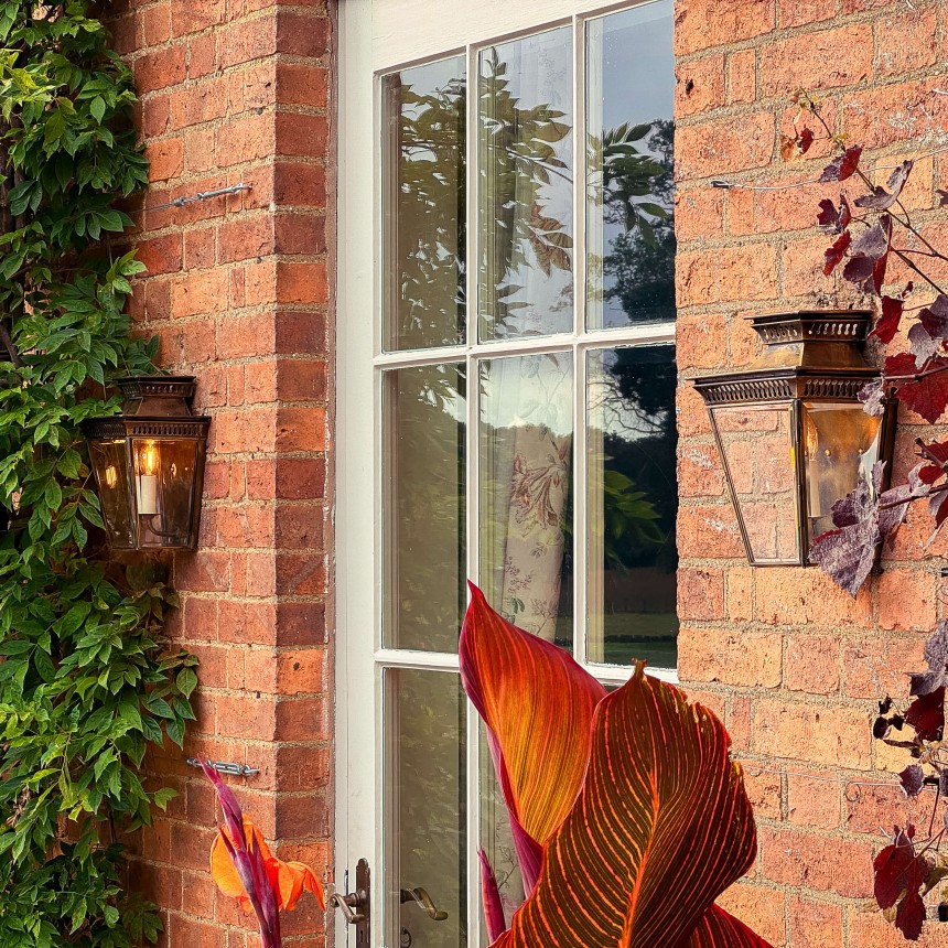 Pitville Outdooe Wall Lantern Small Antique Brass