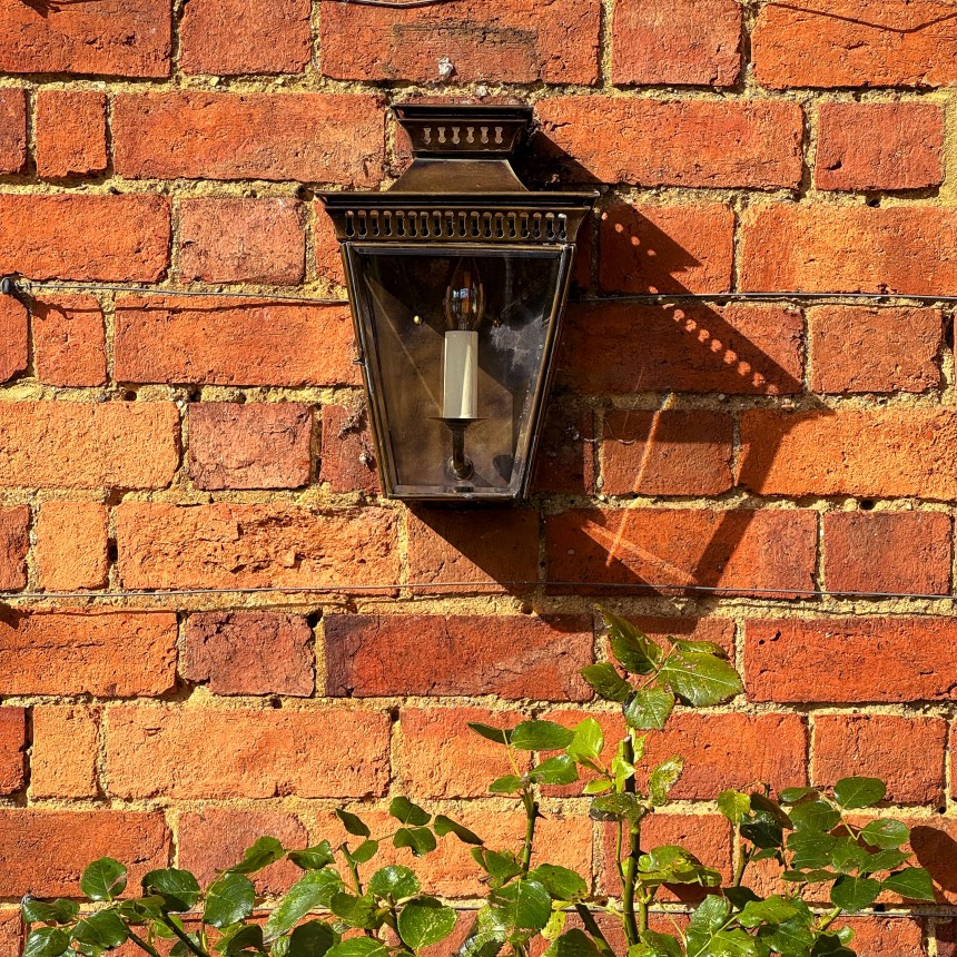 Pitville Outdooe Wall Lantern Small Antique Brass