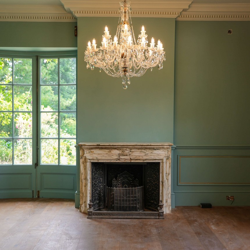 Large Crystal Chandelier Balmoral Antique Brass