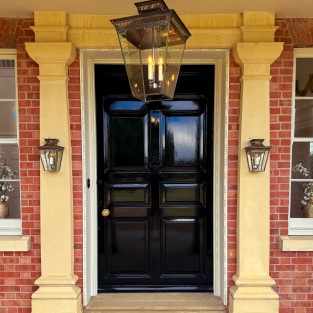 Pitville Hanging Lantern Large Antique Brass
