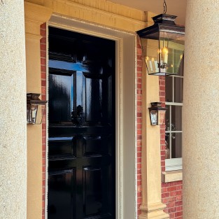 Pitville Hanging Lantern Large Antique Brass