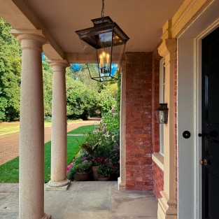 Pitville Hanging Lantern Large Antique Brass
