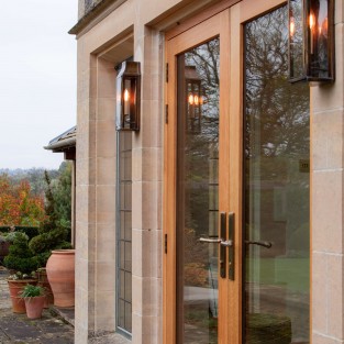 Montpellier Wall Lantern  Tall Antique Brass