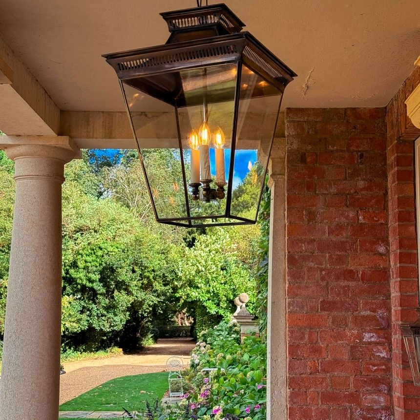 Pittville Hanging Lantern Antique Brass