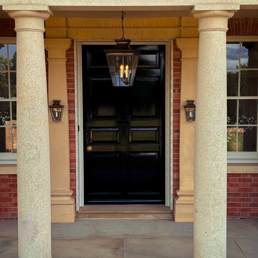 Pittville Hanging Lantern Antique Brass